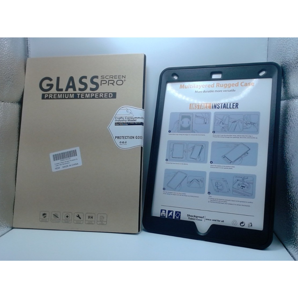 NEW Strong Tablet Case Cover W Tempered Glass For Apple IPad 10.2 Screen Protect